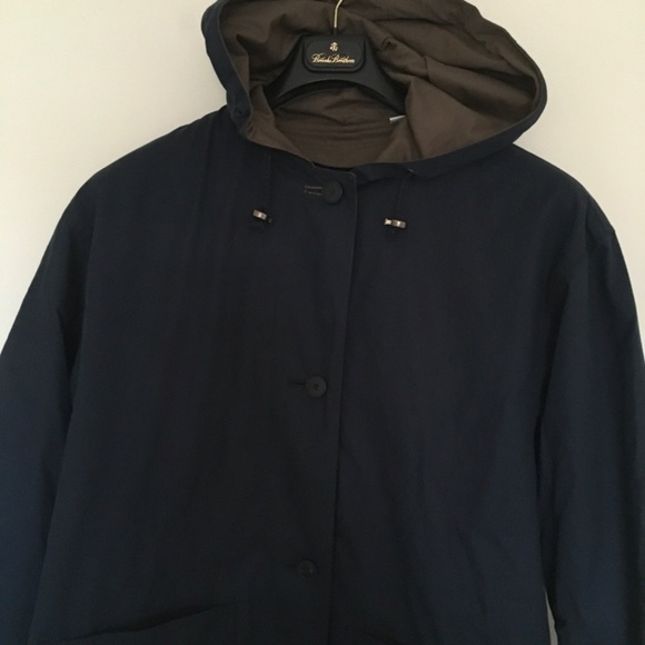 NWT Towne by London Fog Navy Blue Trench Coat, Coat Removable Liner Womens Sz L - Picture 10 of 16